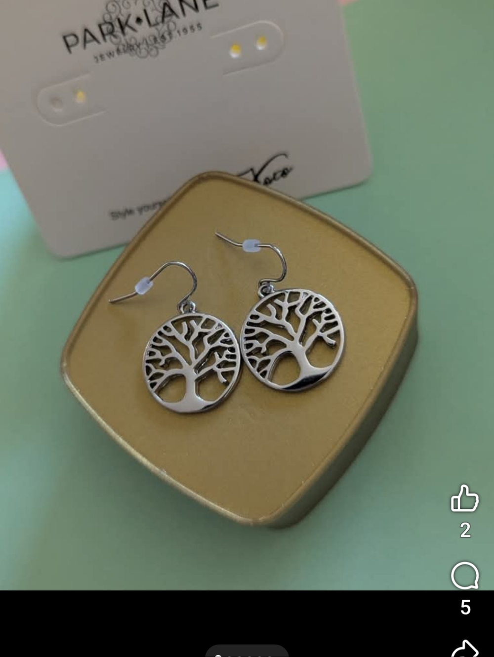ParkLane Silver Nature Tree of Life Dangle Pierced Earrings Shepherd Hooks New